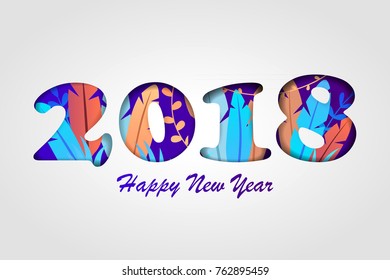 2018 new year. banner. vector illustration. greeting 