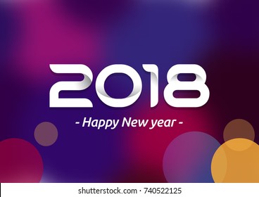 2018 new year celebration Vector illustration background design