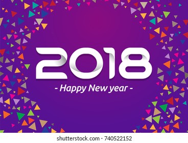 2018 new year celebration Vector illustration background design
