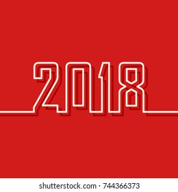 2018 New Year cover template. Minimal design covers for magazine, printing products, flyer, presentation, brochures or booklet. Vector illustration.