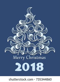 2018 new year creative design for your greetings card