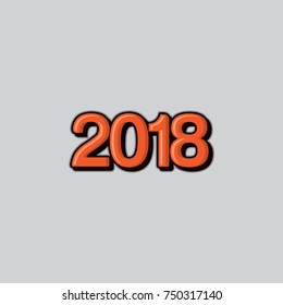 2018 New Year. design for holiday greeting card and invitation, flyers, posters, banner Happy New Year holiday