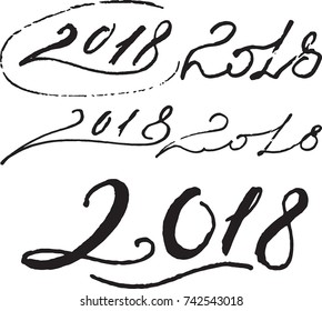 2018 New Year lettering