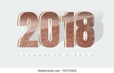 2018 New year. Modern Christmas banner. Design greeting cards. Vector illustration