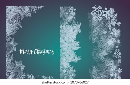 2018 New Year on ice frosted background. Global colors. One editable gradient is used for easy recolor