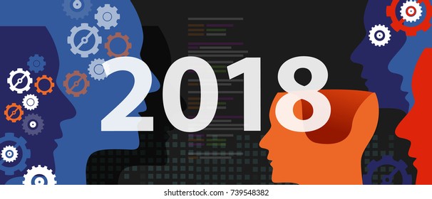 2018 new year resolution and target head thinking future industry technology