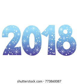 2018 - new year - two thousand eighteen - decorative number