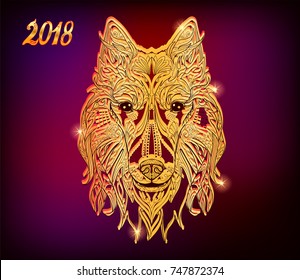 2018 new year of yellow dog.