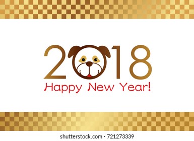 A 2018 New Years card vector template.