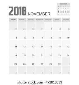 2018 NOVEMBER Planner Design.
