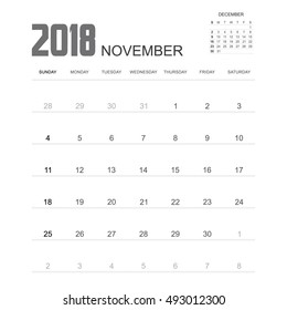 2018 NOVEMBER Planner Design.