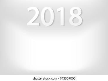 2018 on a light background. Vector illustration