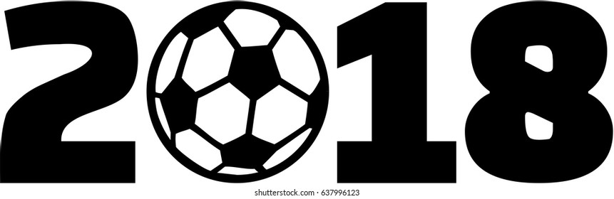 2018 with soccer ball