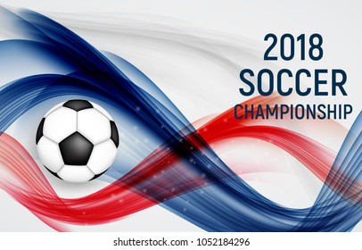 2018 Soccer Championship Background Vector Illustration EPS10