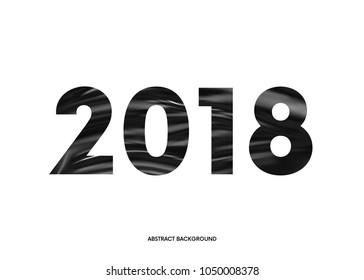 2018 text design on creative abstract background. Concept modern template layout. 2018 surrounded with liquid,grunge and  geometric shapes.trend abstract  for web design, banner, advertising.Vector