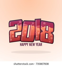 2018 text isolated on shiny background for New Year.