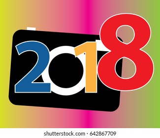 2018 vector Happy New Year 2018