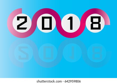 2018 vector Happy New Year 2018