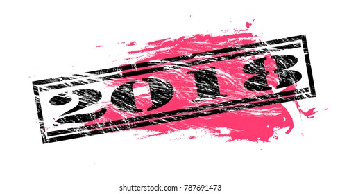 2018 Vector stamp