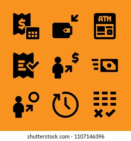 2018, withdrawal, standing and human icon set. Vector illustration for web and design.