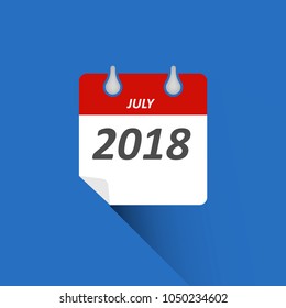 2018 year calendar flat icon
