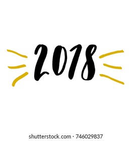 2018 year lettering