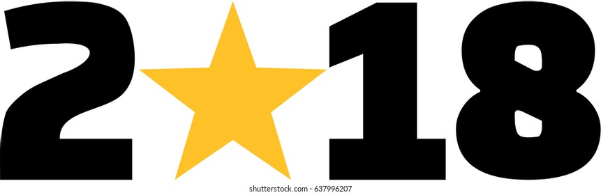 2018 with yellow star