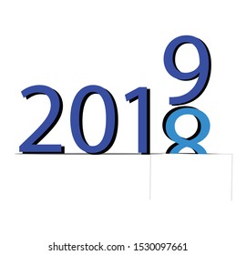 2018-2019 change represents the new year 2019