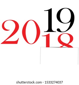 2018-2019 change represents the new year 2019