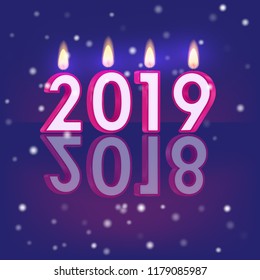 2018-2019 new year candles