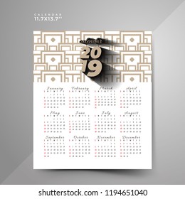 2019 abstract calendar