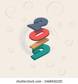 2019 abstract text art for poster/web or any design