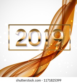 2019 Abstract Vector Illustration New Year Bakground, EPS10