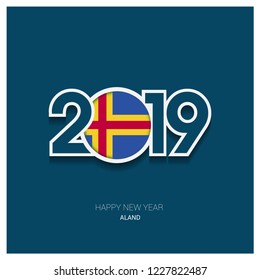 2019 Aland Typography, Happy New Year Background