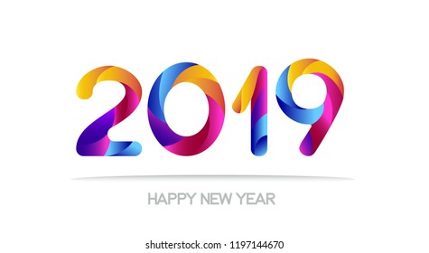 2019 background vector. Colorful modern gradient design.