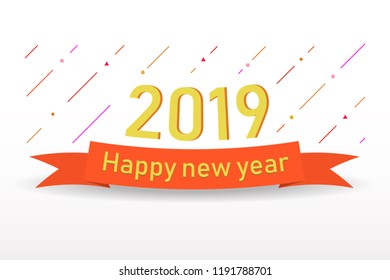 2019 banner background icon.vector and illustration