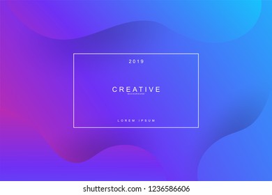 2019 blur banner design, Happy new year. 2019 new year celebration. 2019 landing page background. Fluid, liquid, wavy, dynamic shape background. Trendy and modern background color.