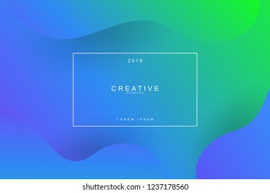 2019 blur banner design, Happy new year. 2019 new year celebration. 2019 landing page background. Fluid, liquid, wavy, dynamic shape background. Trendy and modern background color.