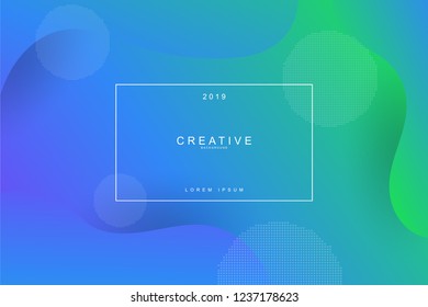 2019 blur banner design, Happy new year. 2019 new year celebration. 2019 landing page background. Fluid, liquid, wavy, dynamic shape background. Trendy and modern background color.