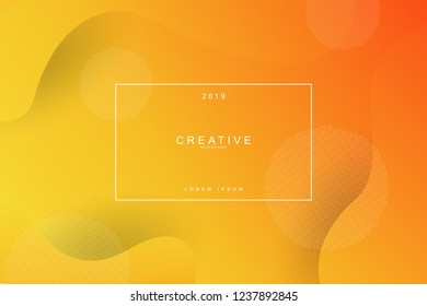 2019 blur banner design, Happy new year. 2019 new year celebration. 2019 landing page background. Fluid, liquid, wavy, dynamic shape background. Trendy and modern background color.