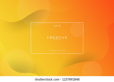 2019 blur banner design, Happy new year. 2019 new year celebration. 2019 landing page background. Fluid, liquid, wavy, dynamic shape background. Trendy and modern background color.