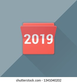 2019 Calendar Adaptive icon Material Design illustration