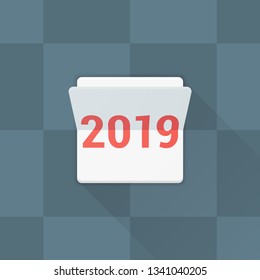 2019 Calendar Adaptive icon Material Design illustration