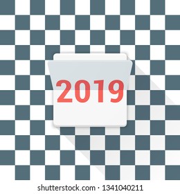 2019 Calendar Adaptive icon Material Design illustration