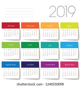 Kalender 2019. Farbposten