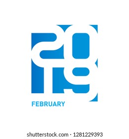 2019. Calendar cover design template. Cover of business diary or organizer for 2019. Vector.