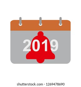 2019 calendar icon vector