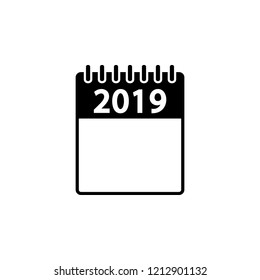 2019 calendar icon. Vector illustration