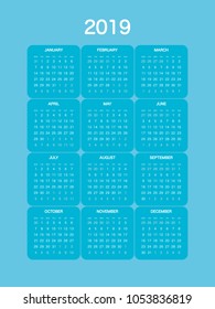 2019 Calendar Planner Design.