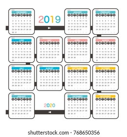 2019 Calendar Planner Design.